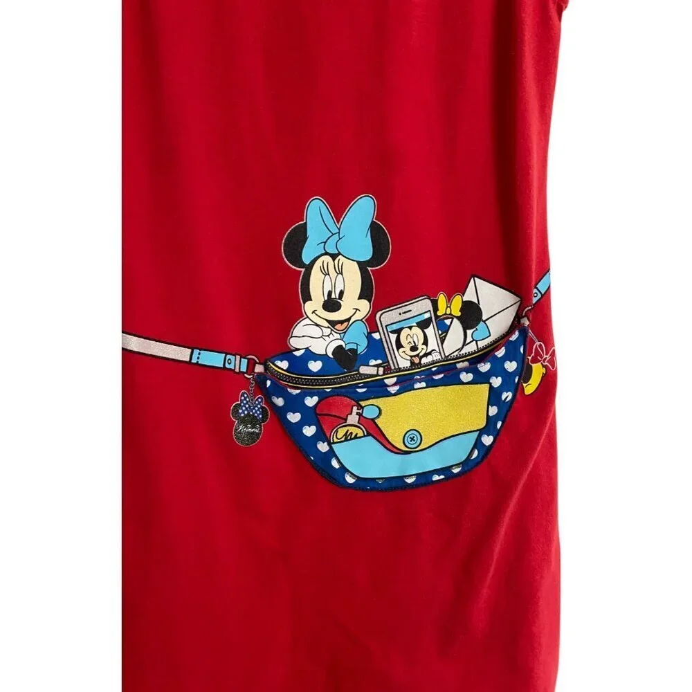 Minnie Mouse Red Dress with Front Pocket Girls Large 10/12